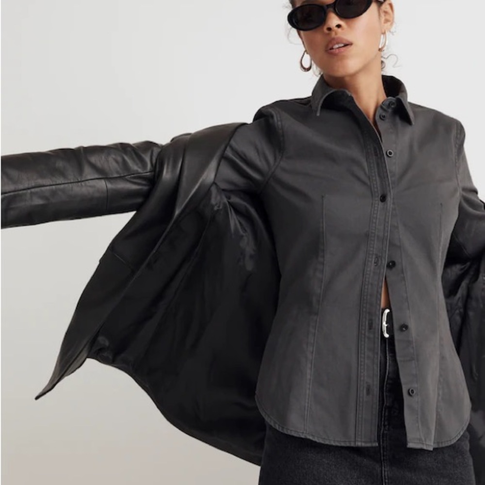 Madewell Chino Charcoal Stylish Button-Up Shirt
